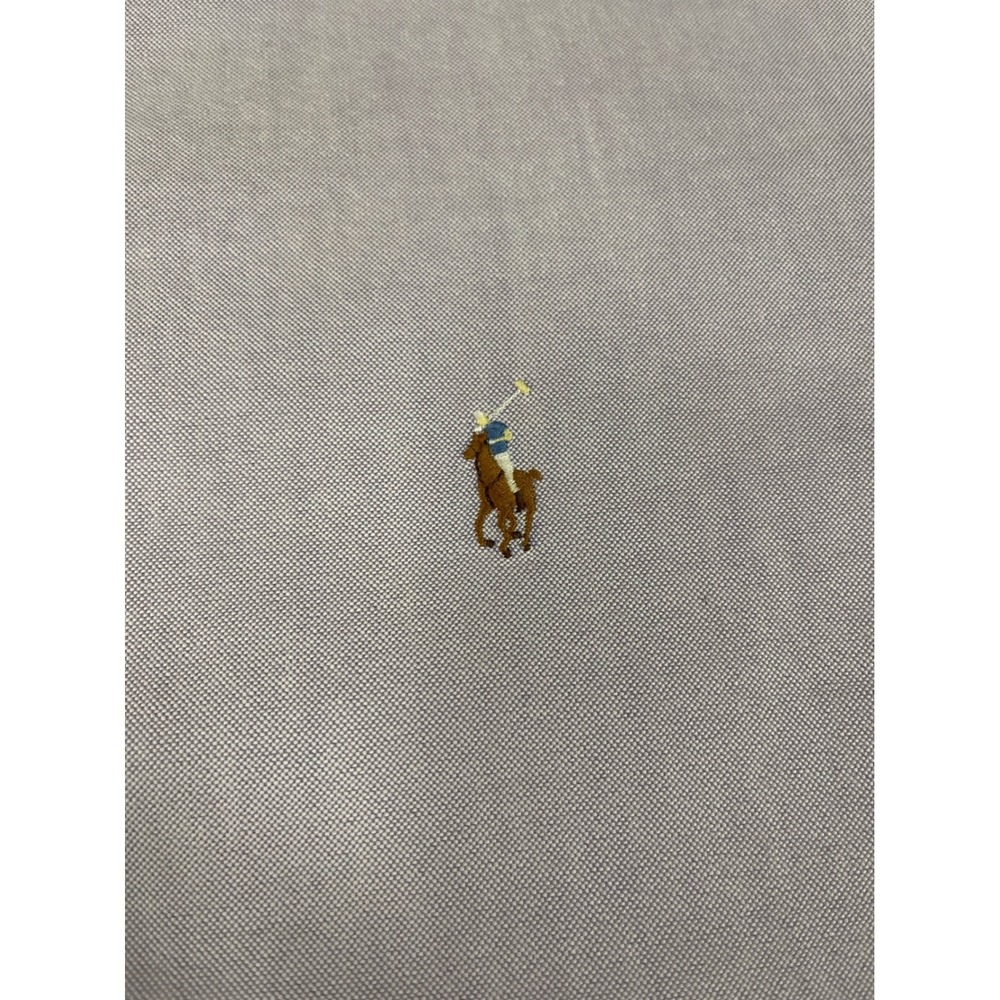 Ralph Lauren Long Sleeve‎ Button Down Shirt Mens 16-33 Lavender Pony Logo - Picture 3 of 8